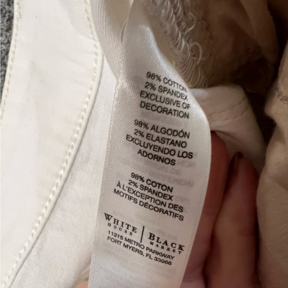 White House Black Market Winter White Skinny Jeans with Sparkly Embroidery - Picture 13 of 13